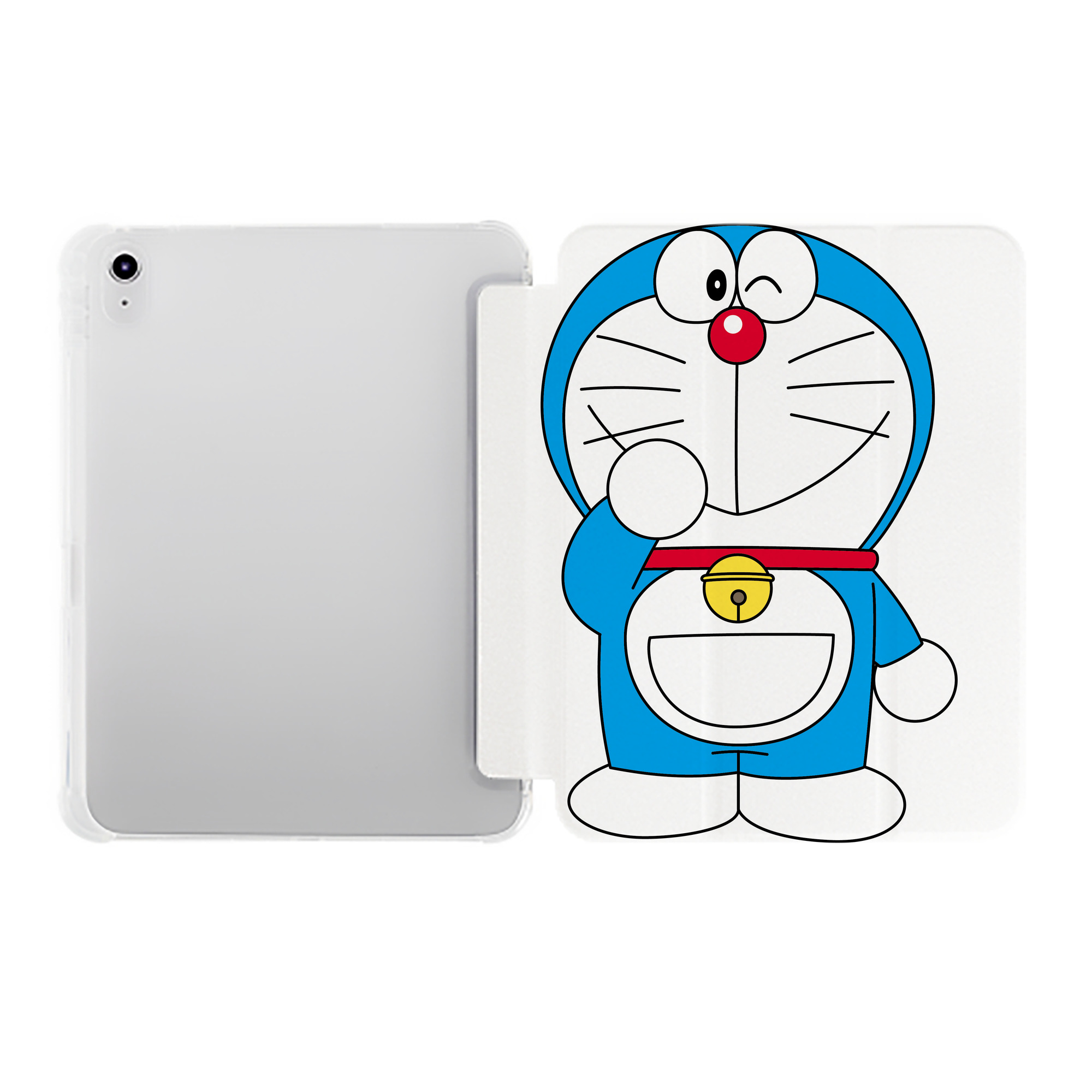 （画像用） ドラえもん Doraemon IPad ケース ペン収納付き 三つ折りスタンド PUレザー×シリコン 対応機種9.5/10.5/10.9インチ